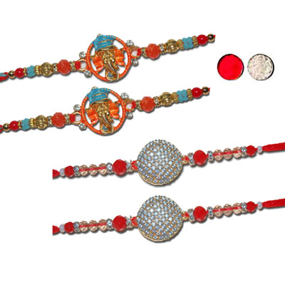 "Set of Rakhis - code 05 - Click here to View more details about this Product